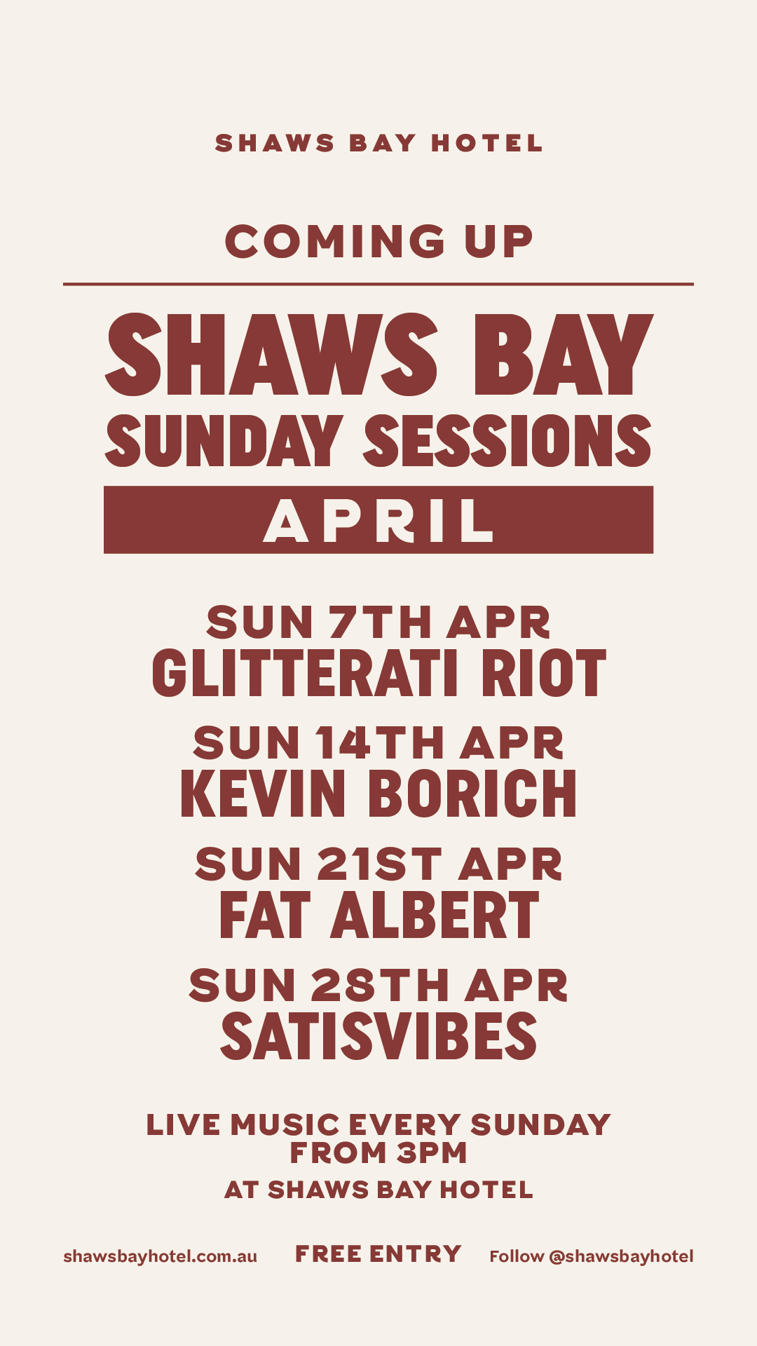 April Sunday Sessions